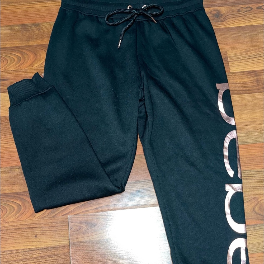 RARE Bebe Rose Gold Joggers
